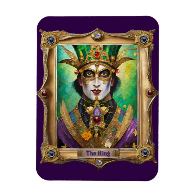 Magnet Flexible Portraits du Royaume de Mardi Gras - Le Roi (Vertical)