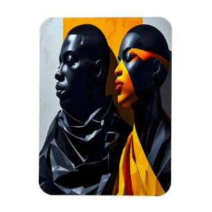 Magnet Flexible Portraits modernes audacieux Art géométrique Abstr