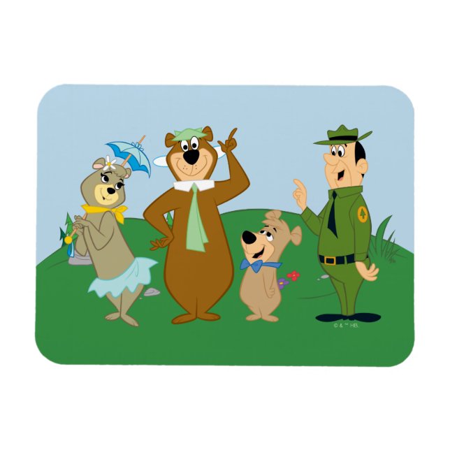 Magnet Flexible Pose classique Yogi Bear and Friends (Horizontal)