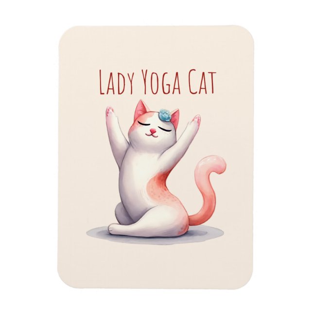 Magnet Flexible Pose de Yoga Chat - Lady Yoga Chat (Vertical)