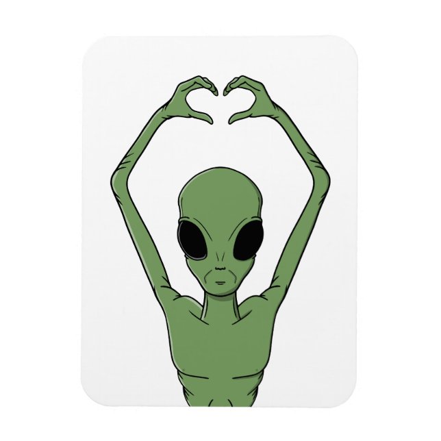 Magnet Flexible Pose du cœur extraterrestre (Vertical)
