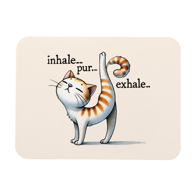 Magnet Flexible Pose Yoga Chat - Inhale - Pur - Exhale (Horizontal)