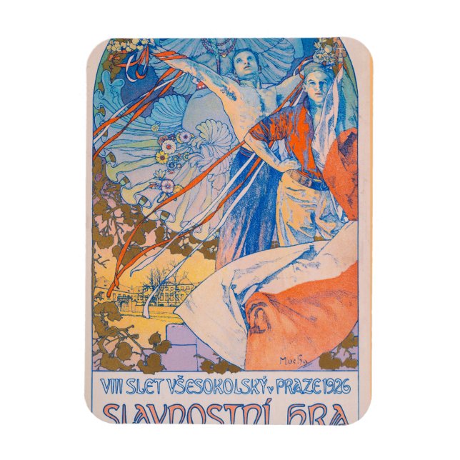 Magnet Flexible Poster d'Alphonse Mucha pour le Sokol Festival (19 (Vertical)