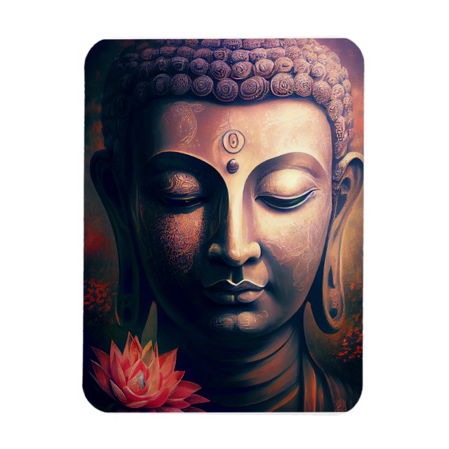 Magnet Flexible Poster d'art du Bouddha Gautam (Vertical)