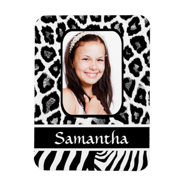 Magnet Flexible Poster de animal noir et blanc (Vertical)