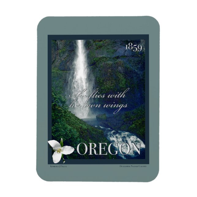 Magnet Flexible Poster de la cascade de l'Oregon (Vertical)