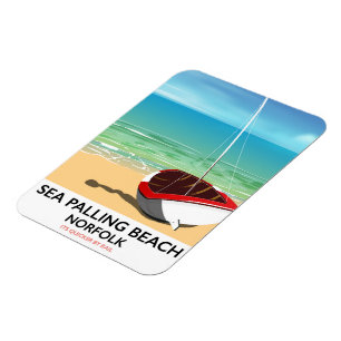 Magnet Flexible Poster de la plage Sea Palling Beach Norfolk