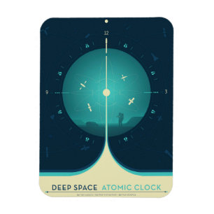 Magnet Flexible Poster de l'horloge atomique Deep Space, version b
