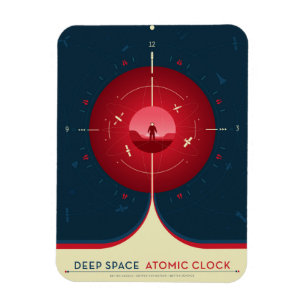 Magnet Flexible Poster de l'horloge atomique Deep Space, version r