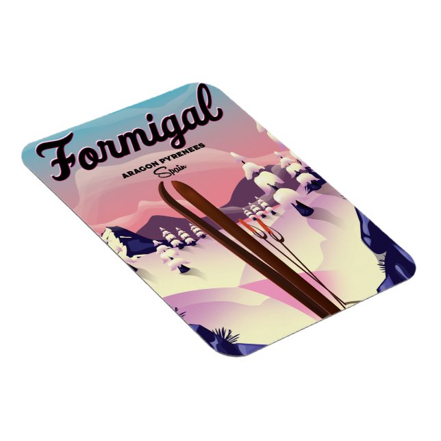 Magnet Flexible Poster de ski Formigal Aragon Espagne. (Côté Droit)