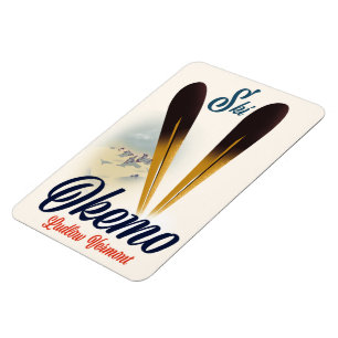 Magnet Flexible Poster de ski Okemo Ludlow Vermont