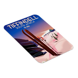 Magnet Flexible Poster de ski Tiffindell Afrique du Sud