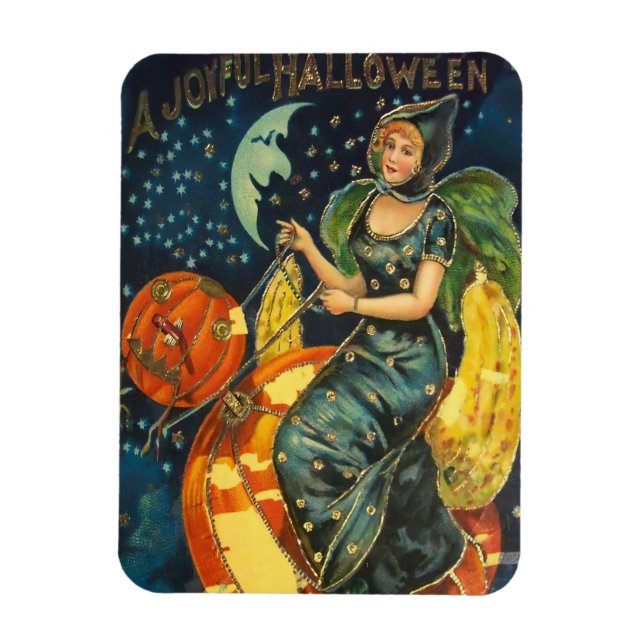 Magnet Flexible Poster de sorcière Halloween vintage (Vertical)