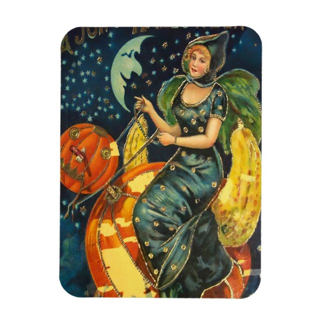 Magnet Flexible Poster de sorcière Halloween vintage (Vertical)