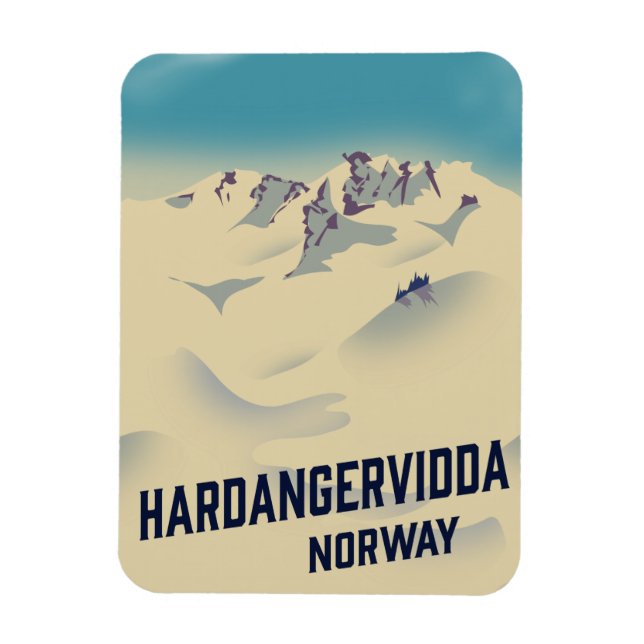 Magnet Flexible Poster de vacances Hardangervidda Norvège. (Vertical)