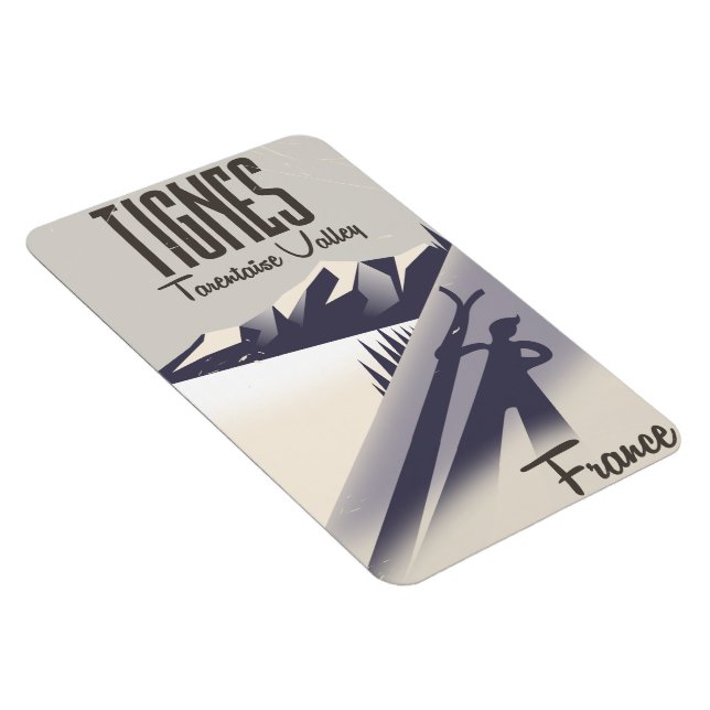 Magnet Flexible Poster de voyage de ski Tignes, France (Côté Droit)