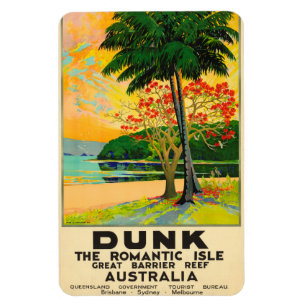 Magnet Flexible Poster de voyage Dunk Island Queensland Australie