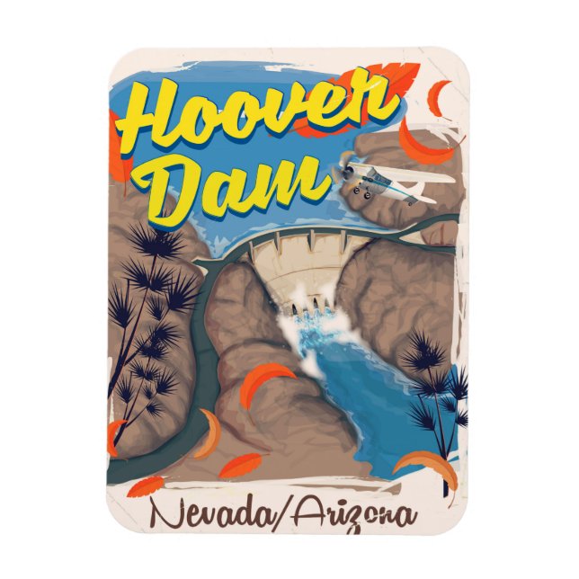 Magnet Flexible Poster de voyage Hoover Dam Nevada/Arizona (Vertical)