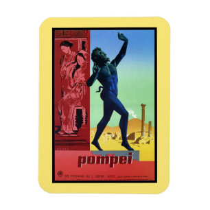 Magnet Flexible Poster de voyage italien vintage Pompeii