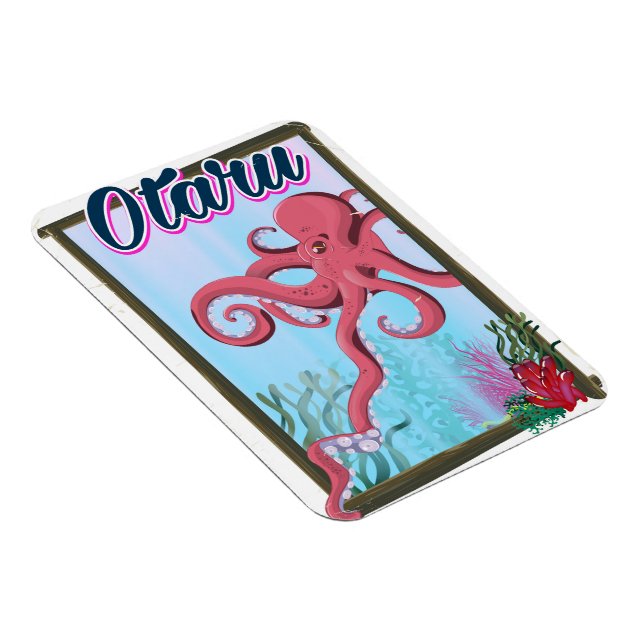 Magnet Flexible Poster de voyage Otaru Japan Squid (Côté Droit)