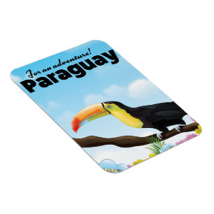 Magnet Flexible poster de voyage Paraguay Toucan