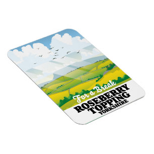 Magnet Flexible Poster de voyage Roseberry Topping Yorkshire