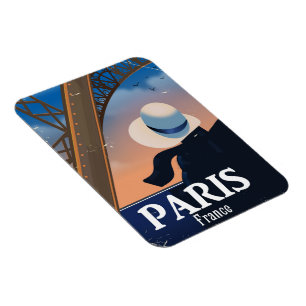 Magnet Flexible poster de voyage Tour Eiffel Paris France