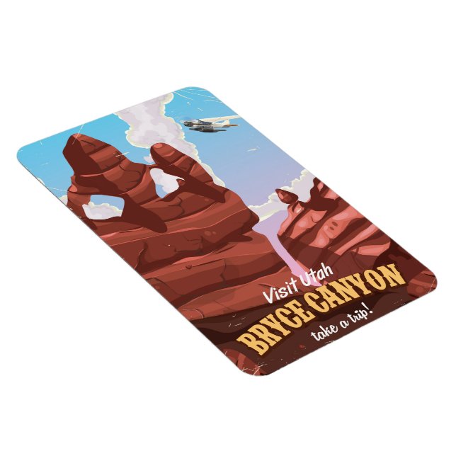 Magnet Flexible Poster de voyage vintage Bryce Canyon (Côté Droit)