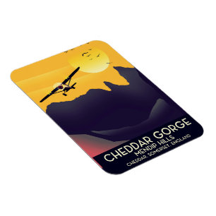Magnet Flexible Poster de voyage vintage Cheddar Gorge.