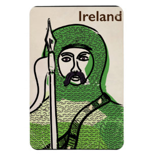 Magnet Flexible poster de voyage vintage chevalier d'Irlande