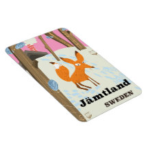 Poster de voyage vintage Jämtland Suède