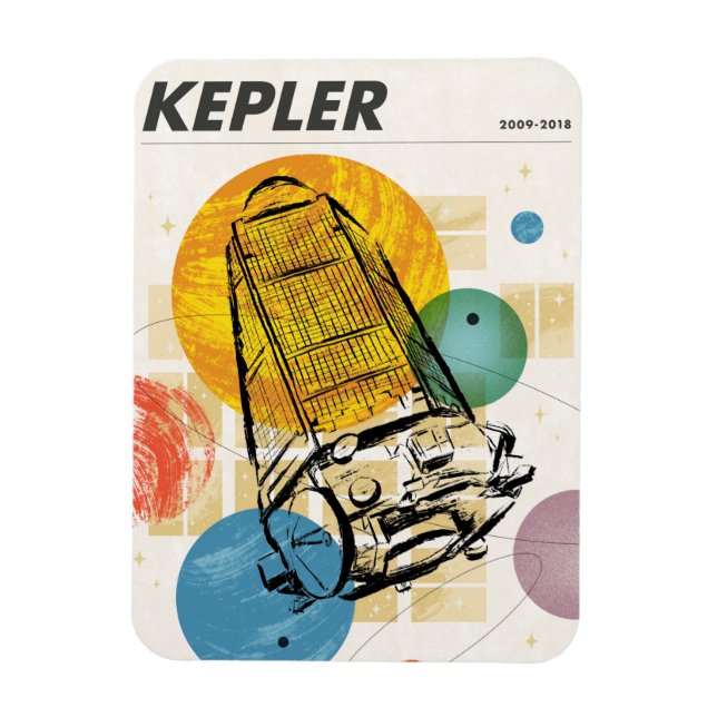 Magnet Flexible Poster du télescope spatial Kepler. (Vertical)