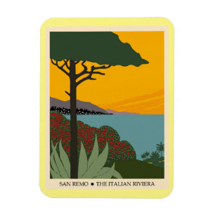 Magnet Flexible Poster du Vintage voyage de San Remo