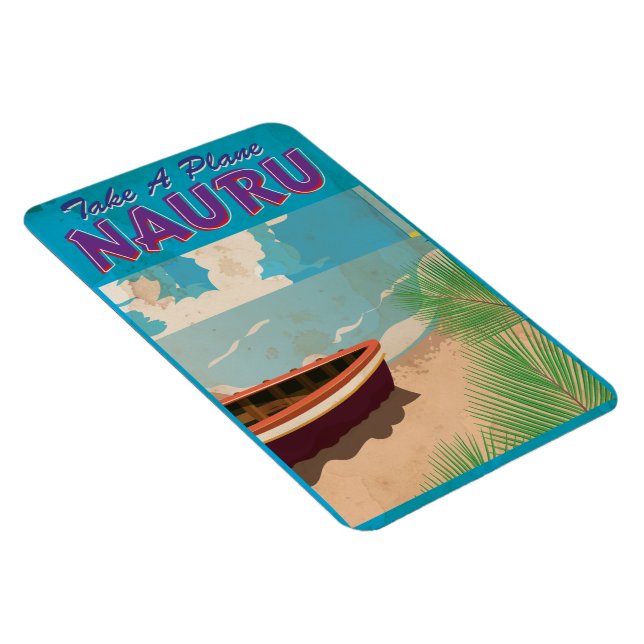 Magnet Flexible Poster du Vintage voyage Nauru (Côté Droit)