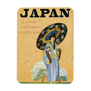 Magnet Flexible Poster japonais Vintage voyage