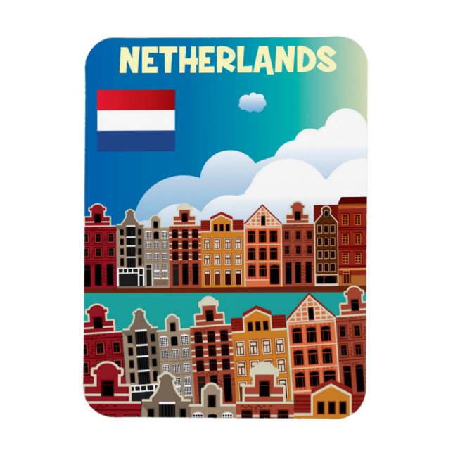 Magnet Flexible Poster Pays-Bas Travel (Vertical)