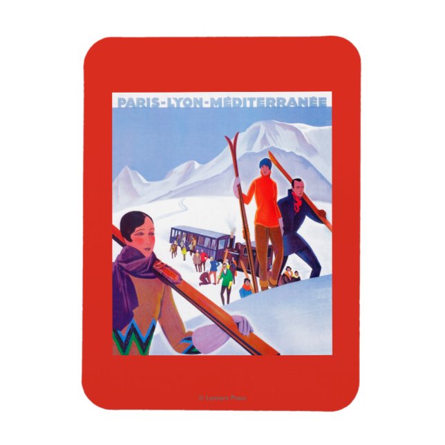 Magnet Flexible Poster promotionnel du chemin de fer PLM (Vertical)