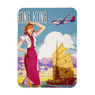 Magnet Flexible Poster publicitaire vintage Northwest Airlines