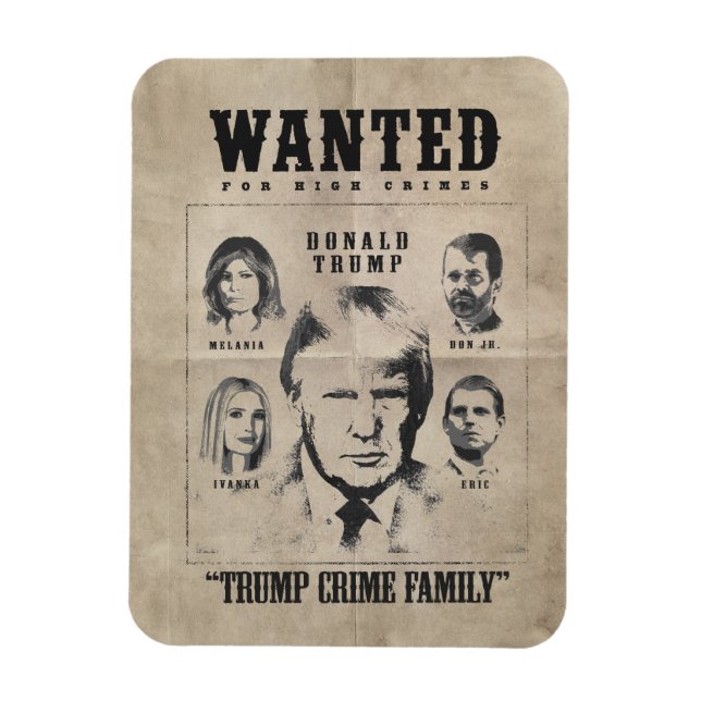 Magnet Flexible Poster Recherché : Famille Trump Crime (Vertical)