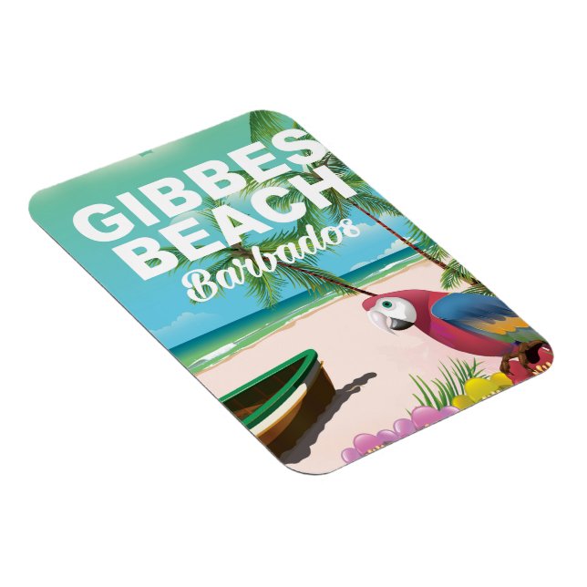 Magnet Flexible poster vacances de Gibbes Beach Barbade (Côté Droit)