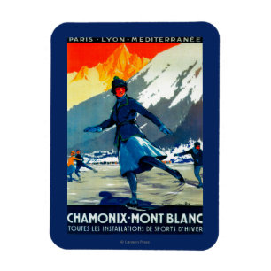 Magnet Flexible Poster Vintage Chamonix-Mont-Blanc Europe