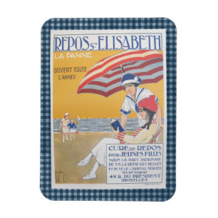 Magnet Flexible Poster vintage Français Beach Travel