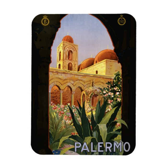 Magnet Flexible Poster vintage Palermo Italie (Vertical)