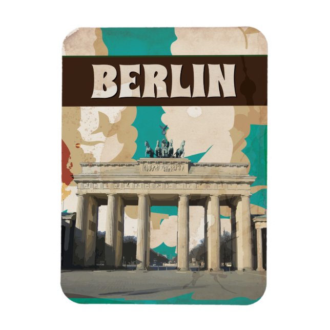 Magnet Flexible Poster Vintage voyage de Berlin (Vertical)