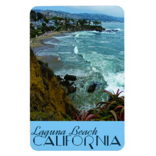 Magnet Flexible Poster Vintage voyage de Laguna Beach en Californi