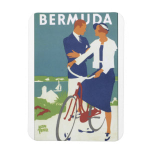 Magnet Flexible Poster Vintage voyage des Bermudes
