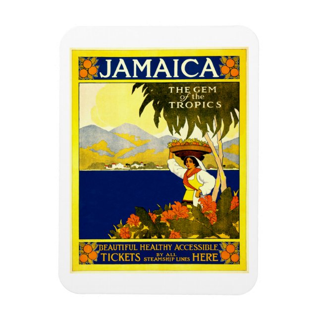 Magnet Flexible Poster Vintage voyage jamaïcain (Vertical)