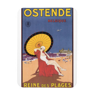 Magnet Flexible Poster Vintage voyage Ostende-Belgique
