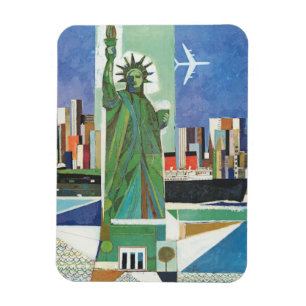 Magnet Flexible Poster Vintage voyage pour American Airlines