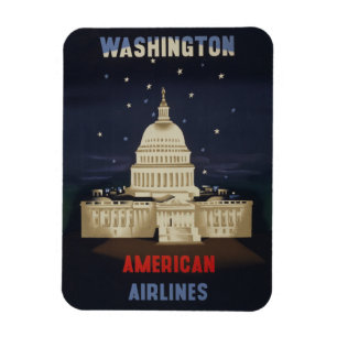 Magnet Flexible Poster Vintage voyage pour American Airlines